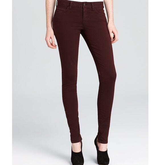 Vince Denim - Vince Dark Raisin Zip Leg Skinny Jeans 0574
